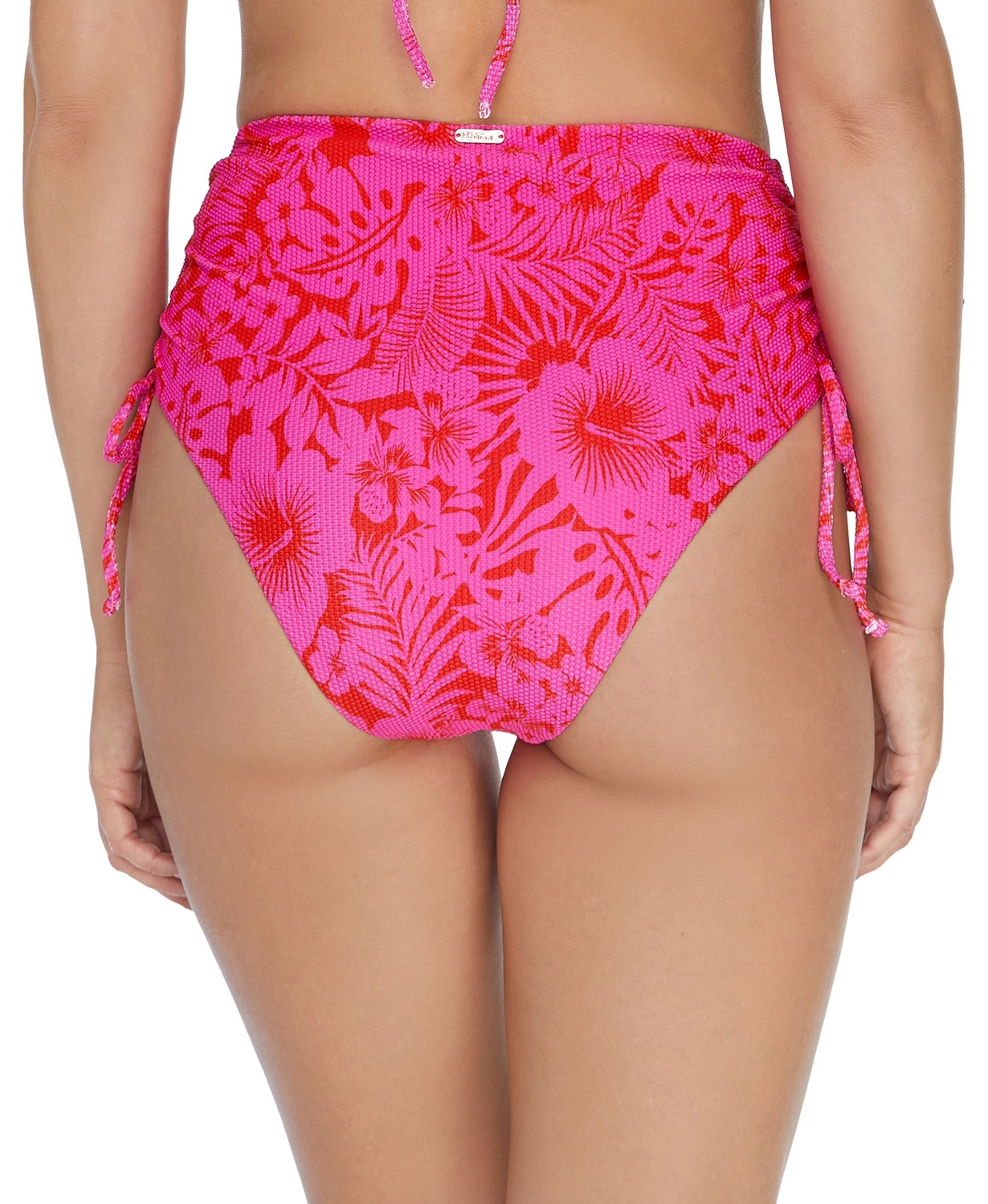 Raisins Juniors Making Waves Side-Tie High-Waist Bikini Bottoms