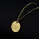 thumbnail image 4 of Dinheiro Collar de monedas redondas, flores talladas en acero de titanio, pequeños regalos colgantes, 4 of 5