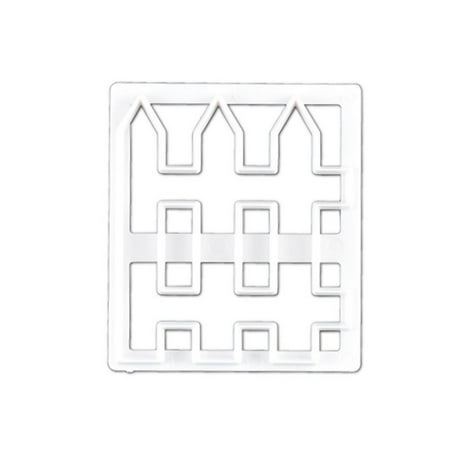 

3D Creative Cookie Cutter Fence Shape Cookie Mold for Candy Biscuit Household Cake Decorating Tool Cookie Mold Fondant Cutter Chocolate Mold WHITE