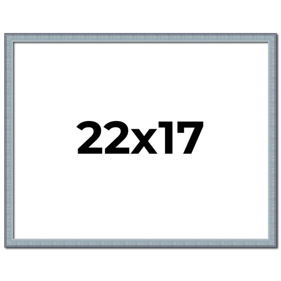 22x17 Frame Rustic Sky Blue Solid Wood Picture Frame | 0.75 Inch Moulding Width |Includes UV