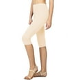 thumbnail image 1 of Womens High Waist Seamless Cotton Capri Leggings, 1 of 6