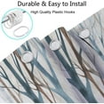 thumbnail image 5 of Brown Blue Tree Fabric Shower Curtain, Art Style Abstract Birch Forest Rustic Wood Polyester Fabric Waterproof Bath Curtain, Farmhouse Bathroom Shower Curtains with Hooks 72X72 inch, 5 of 6