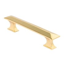 Utopia Alley Tristan Pull Handle - Decorative Cabinet Drop Pull Handles- Vintage Cabinet Hardware with Hand Finished Polished Gold - Metal Drawer Pull Handle, 3.75" Center to Center