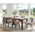 thumbnail image 1 of Sillas de Comedor RIVOVA Juego de 6 Estilo Mid Century en Cuero Sintético Gris, 1 of 8