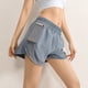 thumbnail image 5 of Pantalones cortos deportivos para mujer, de malla suelta, antiexposición, con doble bolsillo, de secado rápido, para correr, fitness aeróbico, pantalones cortos de cintura alta para exteriores, 5 of 6