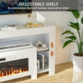 thumbnail image 2 of Waleaf 82" Modern Fireplace TV Stand with 50" Electric Fireplace Up to 90" TVs, Entertainment Center with 12 LED Color Flame and 20 Color LED Light, 2 of 7