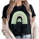thumbnail image 2 of Puntoco Liquidación de camisetas cortas para mujer Camiseta de manga corta con cuello redondo y estampado informal a la moda para mujer, 2 of 5
