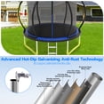 thumbnail image 3 of Cochan 14FT Trampoline with Net, 1400LBS Outdoor Trampoline for Kids and Adults with Ladder, Anti-Rust Backyard Heavy Duty Round Trampoline with Enclosure, 6-7 Children,Birthday Gift, 3 of 7
