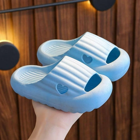 

Clearance! Realhomelove Kid s Slides Girls Boys Comfort Non-Slip Thick Sole Slippers Summer Beach Shoes