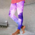 thumbnail image 2 of LEKWK Plus Size Workout Pants Women Slim Fit Nebula Galaxy Graphic Print Leggings High Waisted Stretchy Athletic Pants for Gym Yoga and Performance Wear, 2 of 5