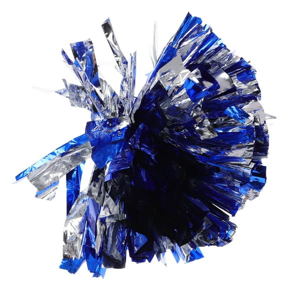 WEUVEB Soft Comfortable Cheerleading Poms Pe Blue and Silver for Sports