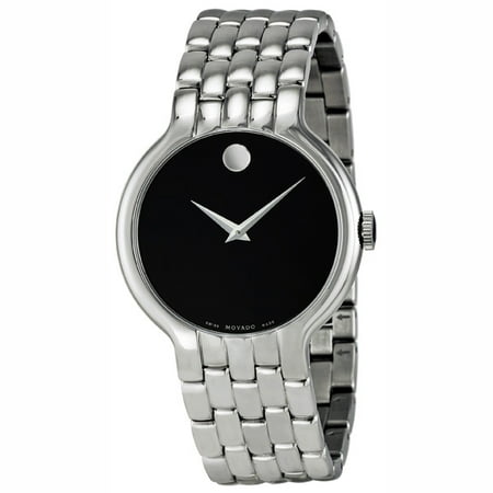 Movado Classic Black Dial Stainless Steel Mens Watch (Best Deals On Movado Watches)