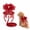 Cherry Red, variant on Cat and Small Dog Harness and Leash Set, Adjustable H-Style Pet Harness with Oversized Sheer Bow, Lightweight Dressy Walking Set