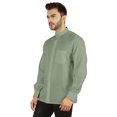 thumbnail image 4 of Bestman Solid Button-Down Shirt For Mens Chinese Collar Front Placket Formal Shirts, 4 of 7