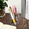 thumbnail image 5 of Uxcell Acrylic Pencil Holder, Clear Makeup Brush Holder Round Desktop Organizer, 5 of 6
