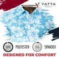 thumbnail image 3 of YATTA GOLF Standout Performance Golf Polo Shirts – Men’s – Kahakai Polū – XL, 3 of 5