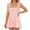 Pink, variant on OSOLU Dresses Women Solid Color Square Neck Backless Tied Bow Loose Casual Fly Sleeve Dress Holiday Hawaiian Flowy Sundress