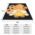 thumbnail image 3 of Honeii Sunflower Gnomes 2 Print Fleece Blanket - Throw Blanket for Bed, Sofa, Couch, Camping, and Travel , Microplush Ultra Soft Warm Blanket-50"x40", 3 of 7