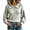 Gray, variant on Womens Ruffle Peter Pan Collar Shirt Women Half Button Puff Long Sleeve Ribbed Knit Tops Fall Casual Loose Fit Blouse