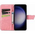 thumbnail image 2 of Wallet Case for Samsung Galaxy S23 FE Case Crystal Glitter Bling with Card Holder Stand Leather Flip Phone Case Diamond Butterfly Protective Case for Samsung Galaxy S23 FE Crystal Pink, 2 of 8