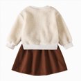 thumbnail image 2 of ZIXKCGDSE Girls 2 Piece Outfits Flower Long Sleeved Fall Tops and Skirt Winter Clothing Set Size 6-7 Years, 2 of 4