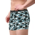 thumbnail image 2 of Sikiie Angry Shark Print Men's Boxer Briefs, Elastic Waistband Boxer Briefs Leggings-X-Large, 2 of 5