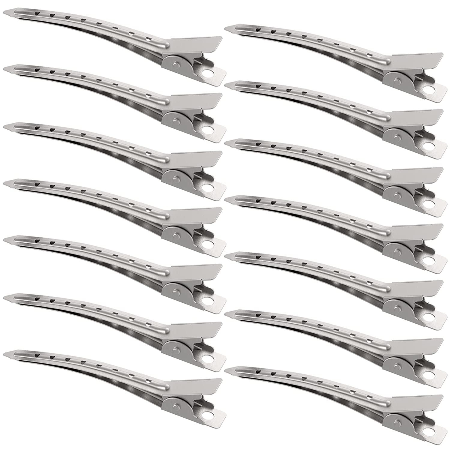 24 Pack Small Duck Bill Hair Clips, 3.5 inch RustProof Durable Non