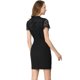 thumbnail image 5 of Allegra K Mini Vestido De Se?ora Elegante Bodycon Mangas Cortas Cuello Redondo Encaje Floral Para Mujeres Negro XS Unique Bargains Sheath, 5 of 6