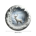 thumbnail image 3 of Nmdmisc Christmas Reindeer Round Acrylic Flat Pendant,Christmas Tree Decorations Reindeer Hanging Ornament,Christmas Festive Tree Car Wall Decorations for Christmas Party Scene Layout, 3 of 5