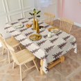 thumbnail image 6 of Brown Christmas Tree Pattern Rectangle Tablecloth 60"x120",Waterproof Polyester Rectangle Table Cloth, Wipeable Spillproof Polyester Tablecloth for Dining, Camping, Indoor and Outdoor, 6 of 6