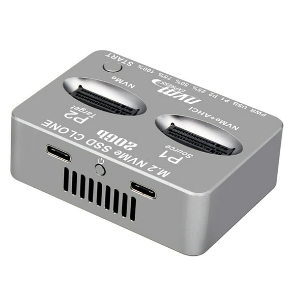 Dual-Bay External Hard Disk Box Gen2X 20Gbps M.2 SSD Enclosure M/B M Key Solid Case M.3 NVME PCI-E