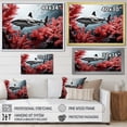 thumbnail image 4 of Designart "Shades Of Shark Dance" Coastal Coral Under Water Floater Framed Wall Decor, 4 of 5