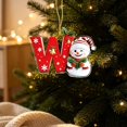 thumbnail image 4 of Dongrens Snowman Christmas Ornaments, Cute Flat Christmas Tree Letter Decoration, W, 4 of 4