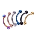 thumbnail image 4 of 12Pcs/Set Curved Bar Barbell Ball Spike Tragus Eyebrow Lip Ring Body Piercing, 4 of 6