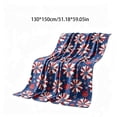 thumbnail image 6 of Homellea Patriotic American Flag Throw Blanket, 50 x 60 Inch Red White Blue Patchwork Flannel Fleece Blanket for Couch, Sofa, Bed, Camping, Travel, 4th of July and Memorial Day Decor, 6 of 6
