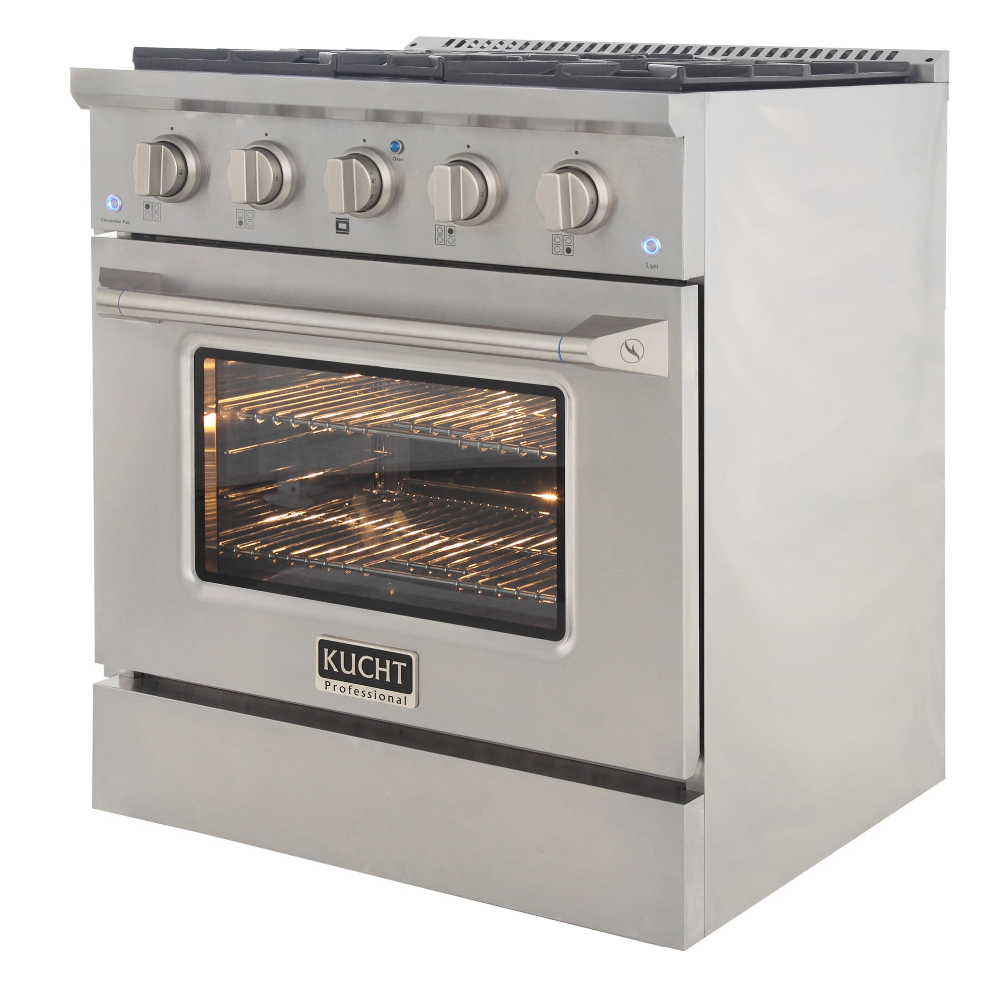 30 in. 4.2 cu. ft. Dual Fuel Range for Natural Gas  in Stainless Steel.