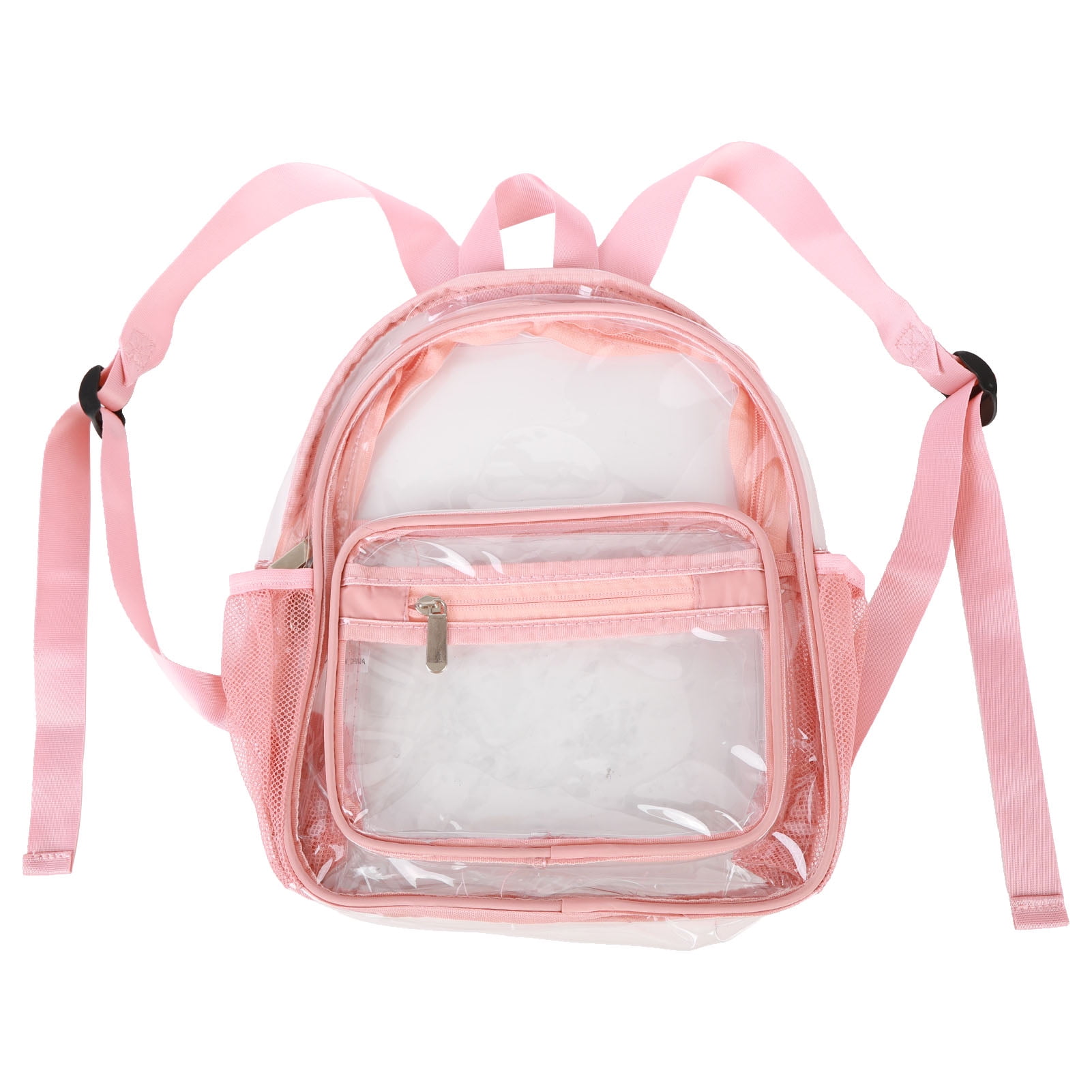 Clear Backpack Waterproof Heavy Duty Fashionable Eco Friendly PVC Transparent See Through Backpack for Student Pink Walmart