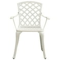 thumbnail image 3 of vidaXL Garden Chairs 6 pcs Cast Aluminium White, 3 of 5