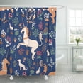 thumbnail image 1 of Cortina de Ducha ABPHQTO Unicornio Vintage en Bosque Mágico 160x180 cm, 1 of 1