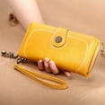 thumbnail image 2 of Stylago Vintage Wallet for Women Detachable Wristlet Retro Leather Credit Card Holder Zipper Long Purses for Shopping Travel Yellow, 2 of 7