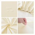 thumbnail image 2 of Round Stool Chair Cover PU Leather for Coffee Shop Waterproof Chair Protector Seat Cover Beige, 2 of 9