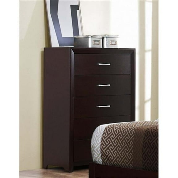 Home Elegance  Edina Chest in Brown Espresso
