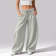 thumbnail image 5 of Barrel Sweatpants Women Wide Leg Baggy Lounge Casual Y2K Elastic Waisted Lounge Track Travel Pants with Pockets Light Gray S, 5 of 5