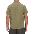 thumbnail image 3 of INSPIRE CHIC Men's Solid Cargo Shirt Two Pockets Short Sleeve Utility Shirts XL Khaki, 3 of 5