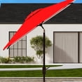 thumbnail image 5 of SAFAVIEH Athens 7.5' Market Crank Square Patio Umbrella, Red, 5 of 6