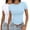 E, variant on Short Sleeve Shirts for Women, Yigetop Women's Crop T Shirt Girls Summer Pullover Top Women's Thin Round Neck Fashion Short Sleeves Cropped T Shirts for Women A L