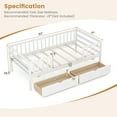 thumbnail image 3 of Gymax Twin Size Kids Bed w/ Storage 2 Pull-out Drawers Side Shelf for Children & Teens, 3 of 10