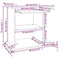 thumbnail image 4 of vidaXL Computer Desk Sonoma Oak 80x50x75 cm Engineered Wood, 4 of 4