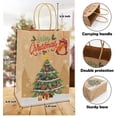 thumbnail image 3 of 24 Packs Christmas Gift Bags with Handles, 8 Style Small Kraft Paper Party Bags for Holiday Gift Wrap Christmas Party Office Family, Reusable Decorative Bags for Candy Toys Snacks, 3 of 5