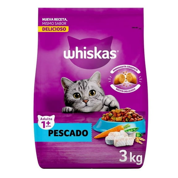 Alimento para Gato Whiskas Adulto 1+ Años Pescado 3 kg